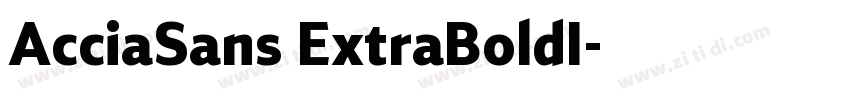 AcciaSans ExtraBoldI字体转换